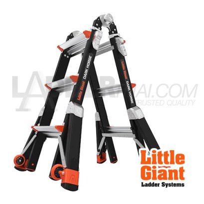LG15143 (3-11 ฟุต) บันไดไฟเบอร์กลาส DARK HORSE LITTLE GIANT